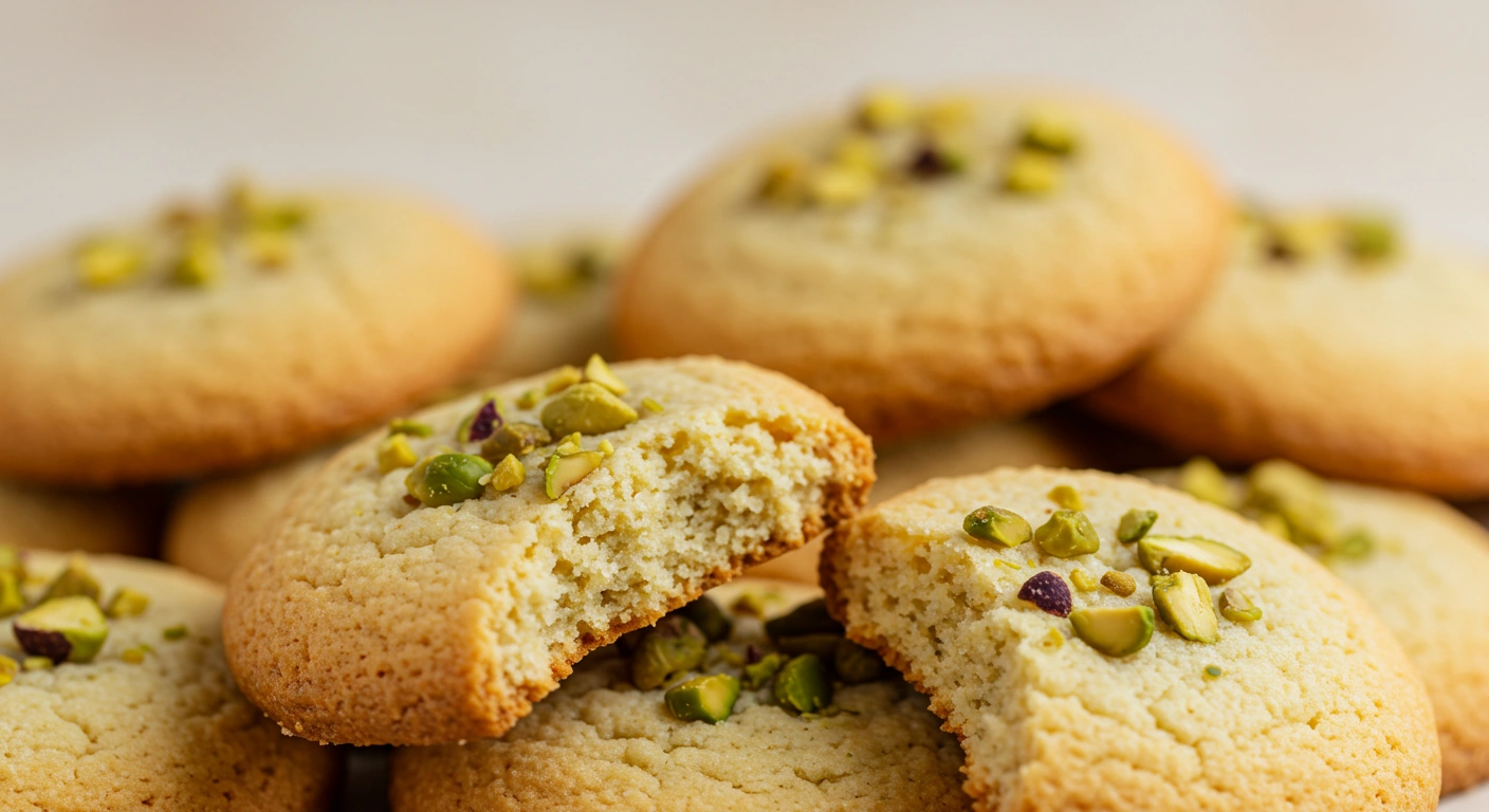 Soft Ricotta Pistachio Pillow Cookies